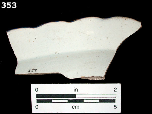 PEARLWARE, EDGED specimen 353 rear view