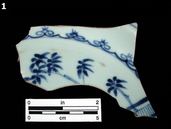 PORCELAIN, CH ING BLUE ON WHITE specimen 1 front view