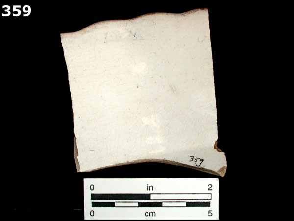 PEARLWARE, EDGED specimen 359 rear view
