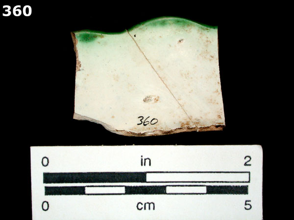 PEARLWARE, EDGED specimen 360 rear view