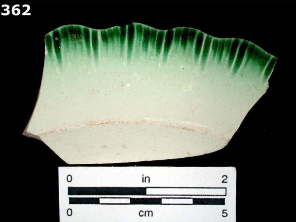 PEARLWARE, EDGED specimen 362 front view