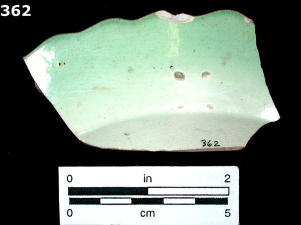 PEARLWARE, EDGED specimen 362 rear view