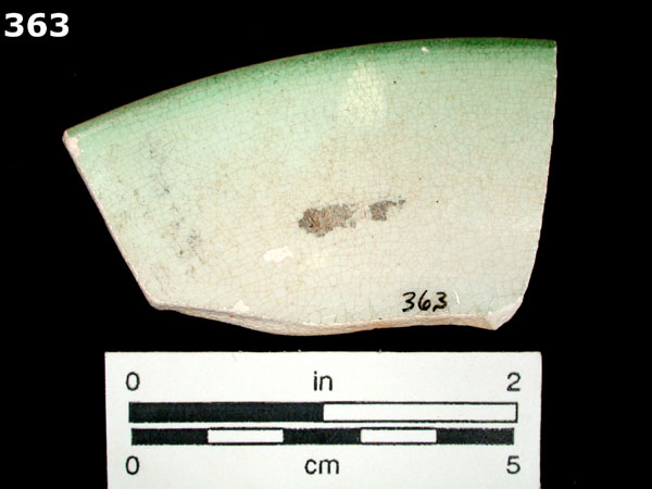 PEARLWARE, EDGED specimen 363 rear view