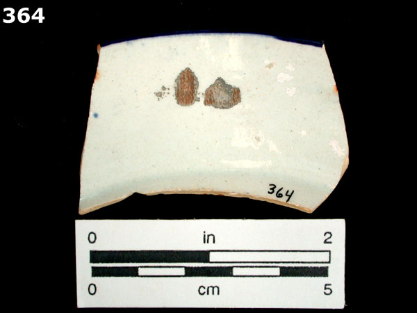 PEARLWARE, EDGED specimen 364 rear view