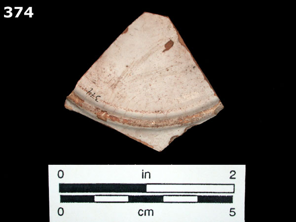 PEARLWARE, TRANSFER PRINTED specimen 374 rear view