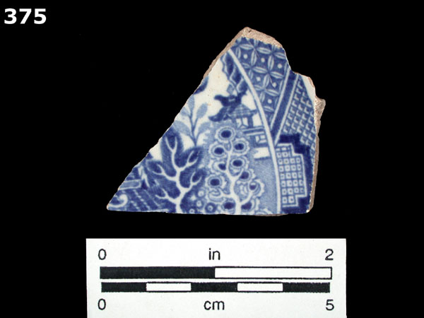 PEARLWARE, TRANSFER PRINTED specimen 375 front view