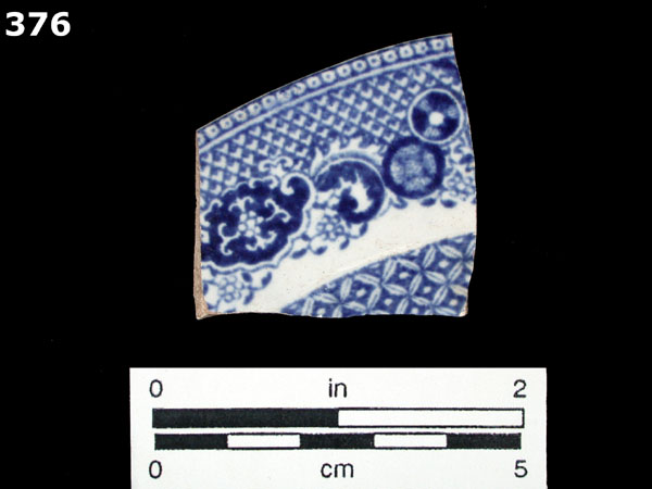 PEARLWARE, TRANSFER PRINTED specimen 376 front view