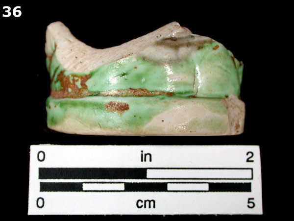 PORCELAIN, MING POLYCHROME specimen 36 front view