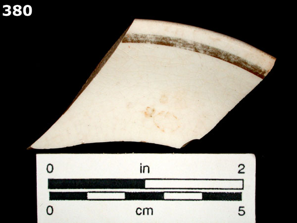 WHITEWARE, OVERGLAZED specimen 380 