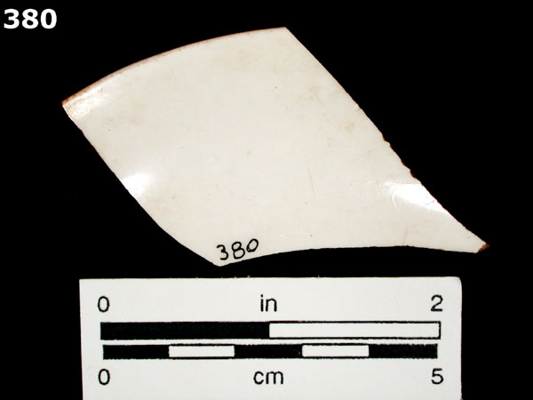 WHITEWARE, OVERGLAZED specimen 380 rear view