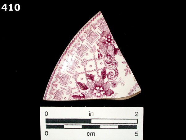 WHITEWARE, TRANSFER PRINTED specimen 410 