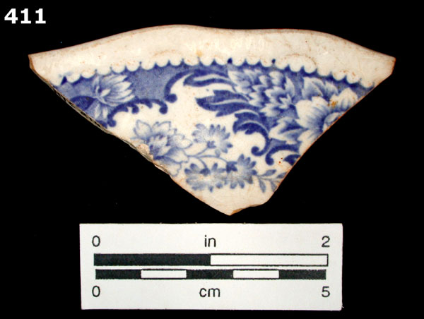 WHITEWARE, TRANSFER PRINTED specimen 411 