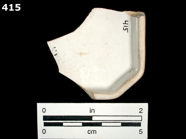 WHITEWARE, TRANSFER PRINTED specimen 415 rear view