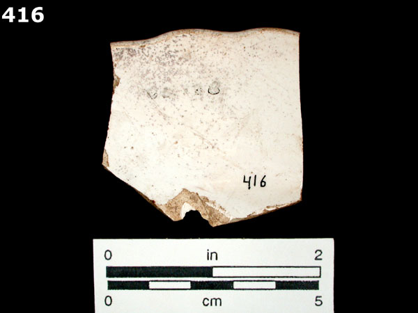 WHITEWARE, TRANSFER PRINTED specimen 416 rear view