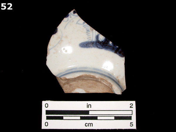 PORCELAIN, ENGLISH SOFT PASTE specimen 52 front view