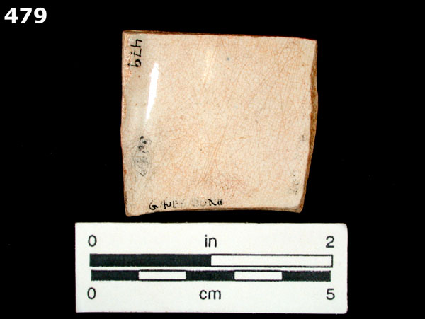 PEARLWARE, HAND PAINTED POLYCHROME,  EARLY specimen 479 rear view