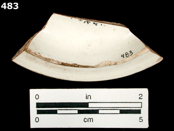 PEARLWARE, HAND PAINTED POLYCHROME,  EARLY specimen 483 rear view