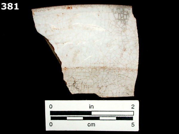 IRONSTONE, UNDECORATED specimen 381 front view