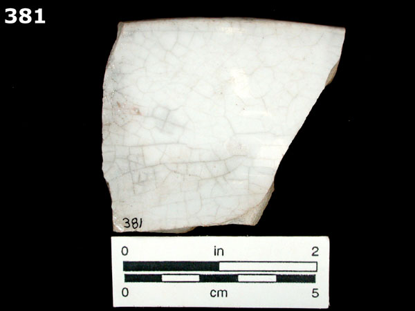 IRONSTONE, UNDECORATED specimen 381 rear view