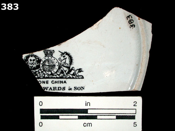 IRONSTONE, UNDECORATED specimen 383 rear view