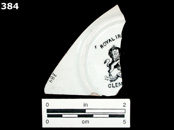IRONSTONE, UNDECORATED specimen 384 rear view