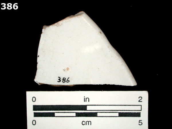 IRONSTONE, UNDECORATED specimen 386 rear view