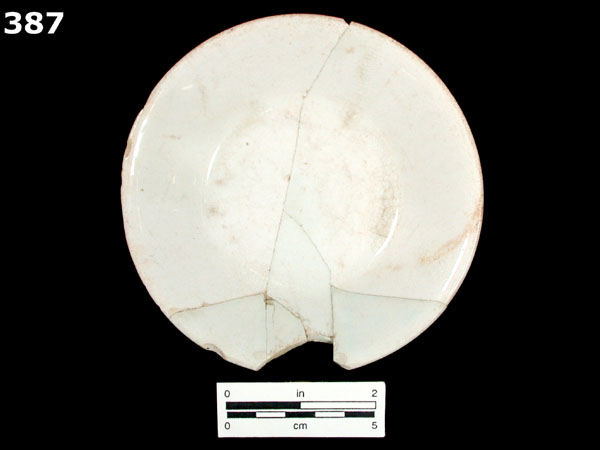 IRONSTONE, UNDECORATED specimen 387 front view