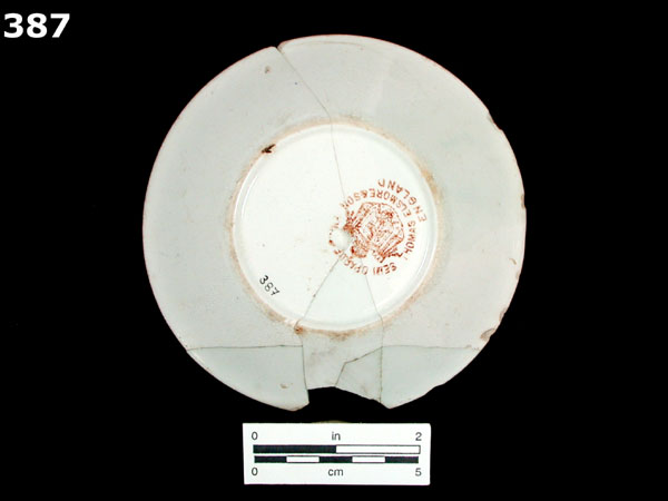 IRONSTONE, UNDECORATED specimen 387 rear view