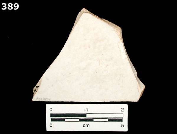 WHITEWARE, PLAIN specimen 389 front view