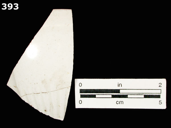 WHITEWARE, PLAIN specimen 393 front view