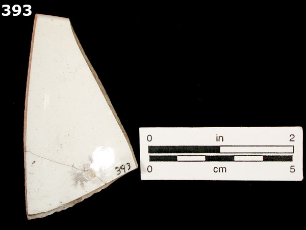 WHITEWARE, PLAIN specimen 393 rear view