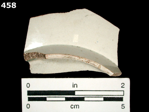 PEARLWARE, PLAIN specimen 458 rear view