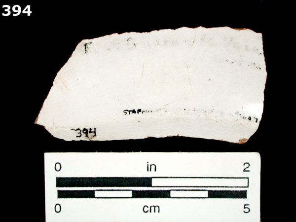 WHITEWARE, HAND PAINTED specimen 394 rear view