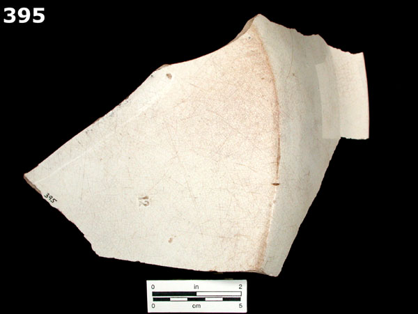 WHITEWARE, HAND PAINTED specimen 395 rear view