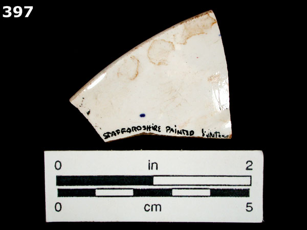 WHITEWARE, HAND PAINTED specimen 397 rear view