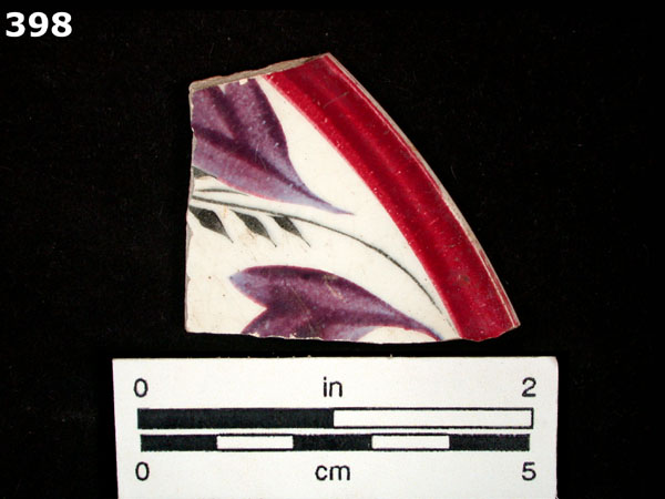 WHITEWARE, HAND PAINTED specimen 398 front view