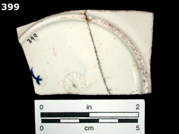 WHITEWARE, HAND PAINTED specimen 399 rear view