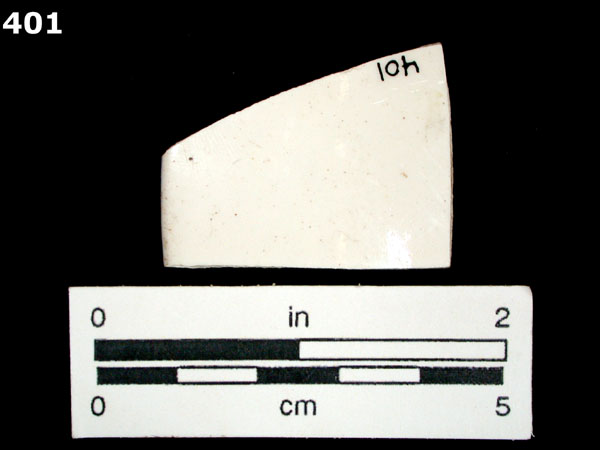 WHITEWARE, HAND PAINTED specimen 401 rear view