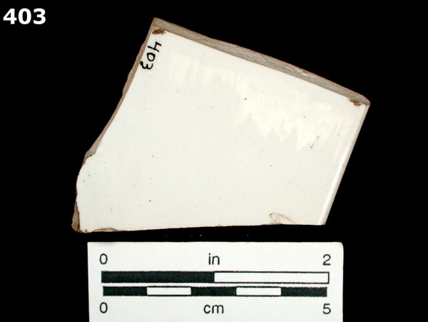 WHITEWARE, HAND PAINTED specimen 403 rear view