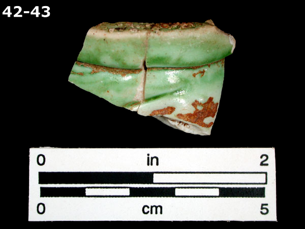 PORCELAIN, MING POLYCHROME specimen 42 front view