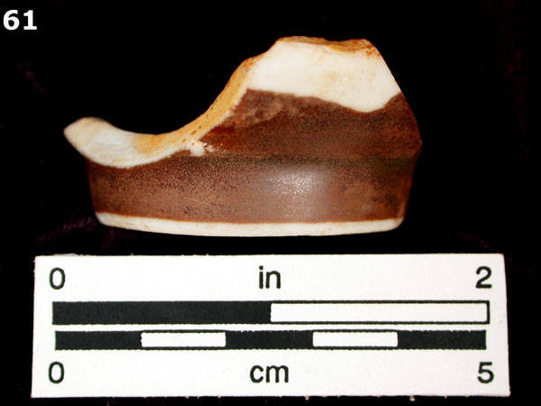 PORCELAIN, BROWN GLAZED specimen 61 front view