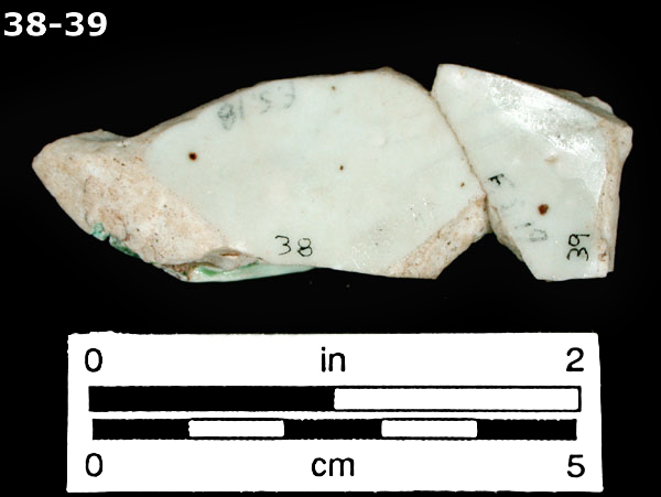 PORCELAIN, MING POLYCHROME specimen 39 rear view