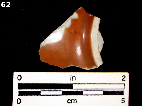 PORCELAIN, BROWN GLAZED specimen 62 front view