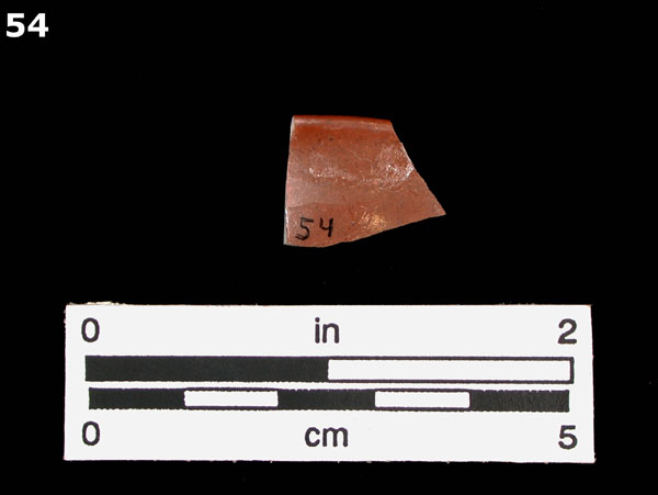 PORCELAIN, BROWN GLAZED specimen 54 rear view