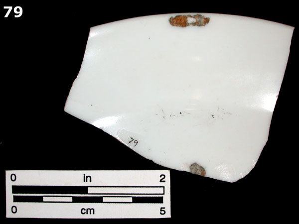 PORCELAIN, BONE CHINA specimen 79 rear view