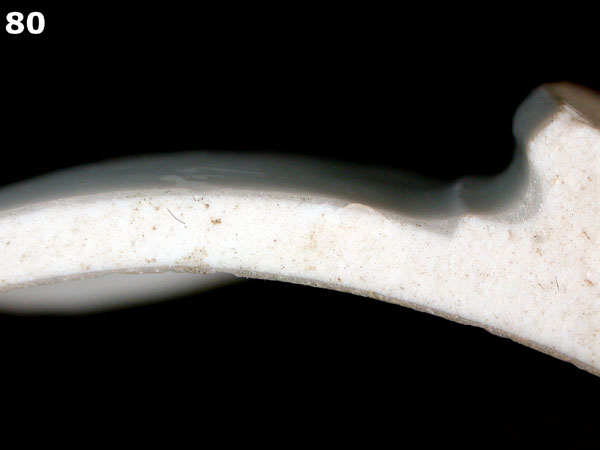 PORCELAIN, BONE CHINA specimen 80 side view