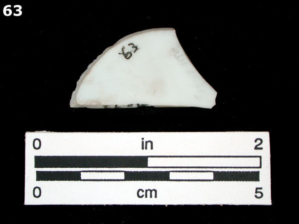 PORCELAIN, BROWN GLAZED specimen 63 rear view