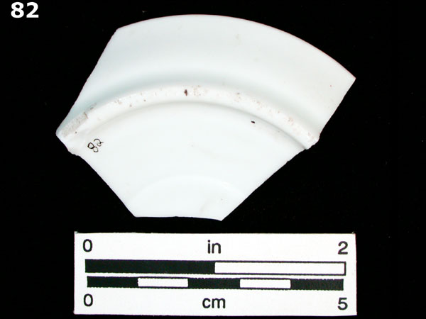 PORCELAIN, BONE CHINA specimen 82 rear view