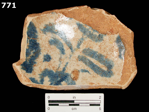 SANTO DOMINGO BLUE ON WHITE specimen 771 front view