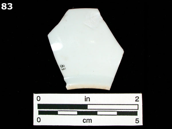 PORCELAIN, BONE CHINA specimen 83 rear view